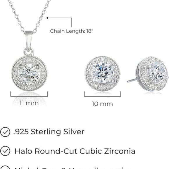 Amazon Essentials Necklace and Stud Earrings Jewelry Set - Picture 3 of 10